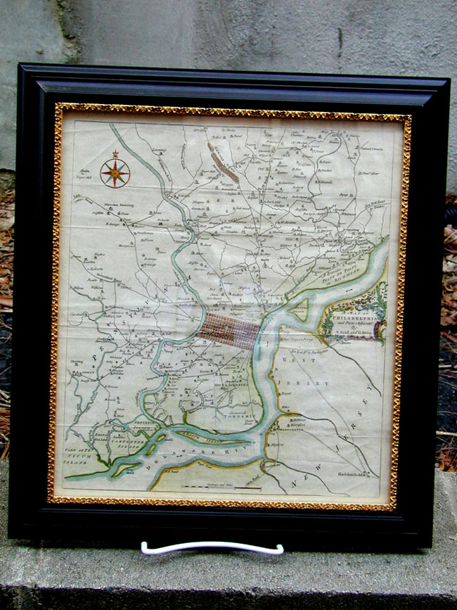 A Fine Antique Map of Philadelphia Published in 1777